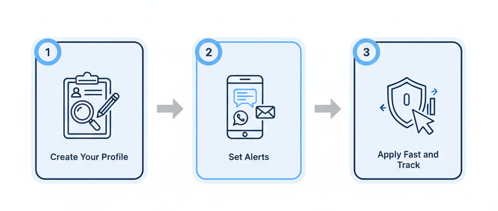 How Job-Labs.lk works - 3 simple steps